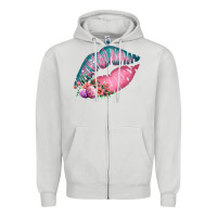 Dove Grey Eared Turquoise Pink Easter Lips Zipper Hoodie - Bettercallsaul
