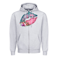 Heather Grey Eared Turquoise Pink Easter Lips Zipper Hoodie - Bettercallsaul