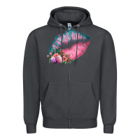 Smoke Eared Turquoise Pink Easter Lips Zipper Hoodie - Bettercallsaul