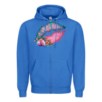 True Royal Eared Turquoise Pink Easter Lips Zipper Hoodie - Bettercallsaul