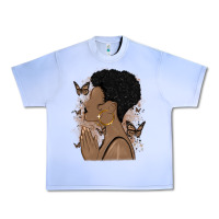 Grape Ice black woman praying Urban Heavy Tee - MaliasSmallBusiness
