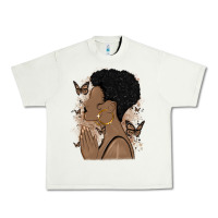 Pistachio black woman praying Urban Heavy Tee - MaliasSmallBusiness