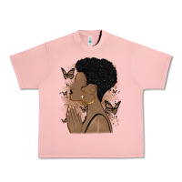 Salmon black woman praying Urban Heavy Tee - MaliasSmallBusiness