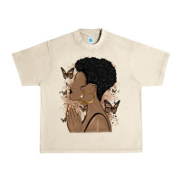 Sandshell black woman praying Urban Heavy Tee - MaliasSmallBusiness