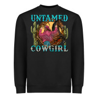 Black untamed cowgirl Heavyweight Sweatshirt - NancyCooperArtShop