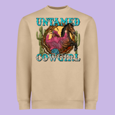 Untamed Cowgirl Heavyweight Sweatshirt Designed By Nancycooperartshop