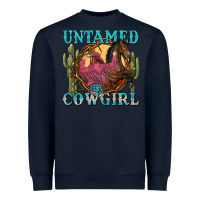 Navy untamed cowgirl Heavyweight Sweatshirt - NancyCooperArtShop