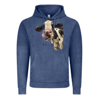 Vintage Denim Cute Holstein Heifer Vintage Hoodie - LillyAllenDesigns