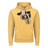 Vintage Mustard Cute Holstein Heifer Vintage Hoodie - LillyAllenDesigns