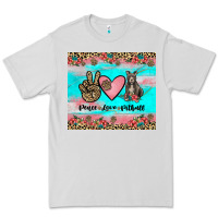 Dove Grey peace love pitbull Premium Tee - JahusDesignShop