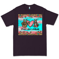 Plum peace love pitbull Premium Tee - JahusDesignShop