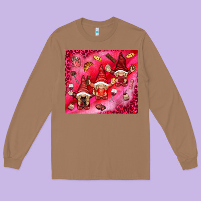 Gnomies With Food Long Sleeve Tee Designed By Nancycooperartshop