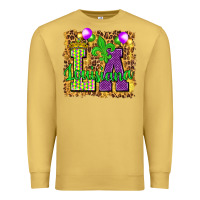 Antique Gold Louisiana leopard with balloons Premium Sweatshirt - HowdyJamesFarm