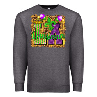 Charcoal Heather Louisiana leopard with balloons Premium Sweatshirt - HowdyJamesFarm