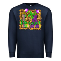 Navy Louisiana leopard with balloons Premium Sweatshirt - HowdyJamesFarm