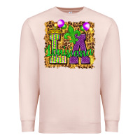 Pale Pink Louisiana leopard with balloons Premium Sweatshirt - HowdyJamesFarm