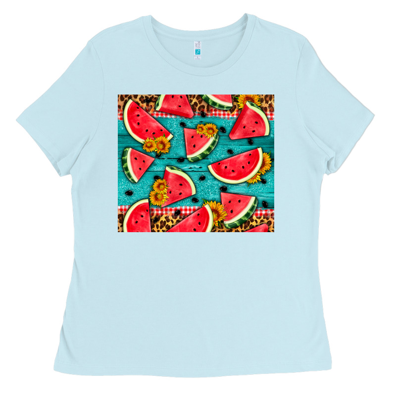 Watermelon And Sunflowers Ladies Tee by HRA Design Shop | Teevron