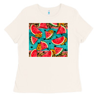 Bone watermelon and sunflowers Ladies Tee - HRA Design Shop