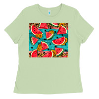 Matcha watermelon and sunflowers Ladies Tee - HRA Design Shop