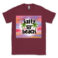 Burgundy salty lil' beach Classic Tee - MaliasSmallBusiness