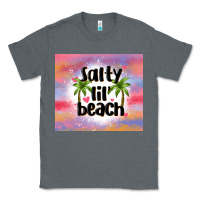 Charcoal Heather salty lil' beach Classic Tee - MaliasSmallBusiness