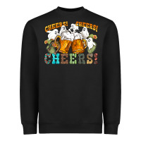 Black western cheers with ghosts Heavyweight Sweatshirt - NancyCooperArtShop