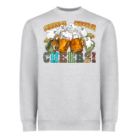 Heather Grey western cheers with ghosts Heavyweight Sweatshirt - NancyCooperArtShop