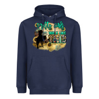 Navy Pretty girls walk like this Heavyweight Hoodie - HowdyJamesFarm