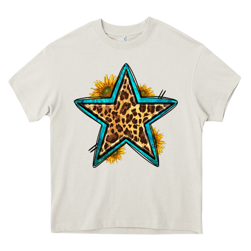 Western Leopard Star Heavy Core Tee by HRA Design Shop | Teevron