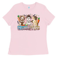 Bubblegum Pink east hustler Ladies Tee - RacoonDesign