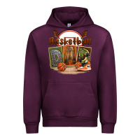 Mauve Wine basketball dad Urban Hoodie - FaDigitalArtStudio
