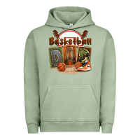 Pigment Oil Green basketball dad Urban Hoodie - FaDigitalArtStudio