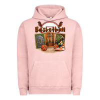 Pigment Salmon basketball dad Urban Hoodie - FaDigitalArtStudio