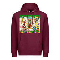 Burgundy best teacher ever Premium Hoodie - TumblerDesignByShophia