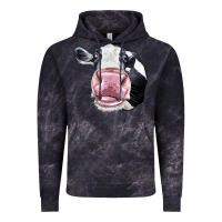 Cloud Black Cute Holstein Face Vintage Hoodie - LillyAllenDesigns
