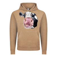 Vintage Coffee Cute Holstein Face Vintage Hoodie - LillyAllenDesigns