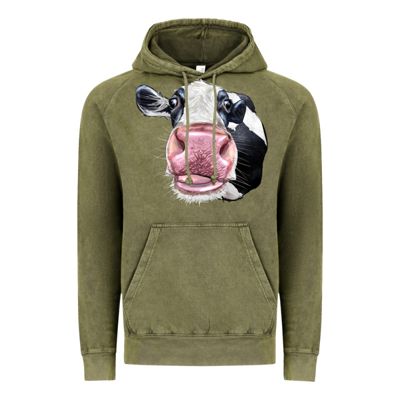 Cute Holstein Face Vintage Hoodie by LillyAllenDesigns | Teevron
