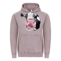 Vintage Zinc Cute Holstein Face Vintage Hoodie - LillyAllenDesigns