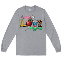 Heather Grey teach love inspire Long Sleeve Tee - NancyCooperArtShop
