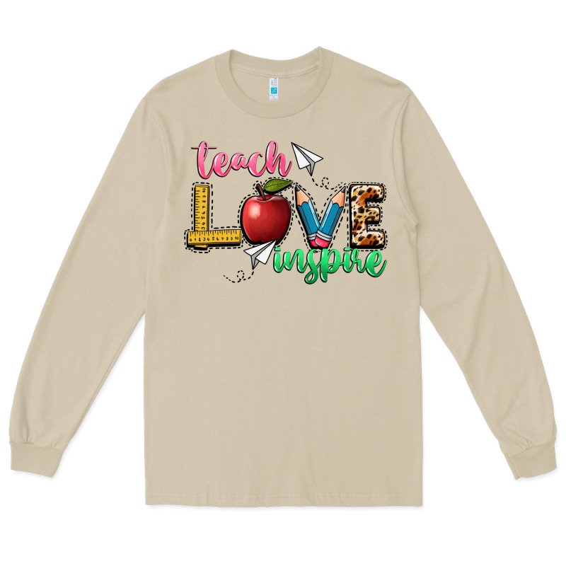 Teach Love Inspire Long Sleeve Tee by NancyCooperArtShop | Teevron