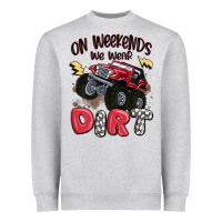 Heather Grey on weekends we wear dirt Heavyweight Sweatshirt - MaliasSmallBusiness