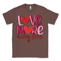 Chestnut love more worry less Classic Tee - MaliasSmallBusiness