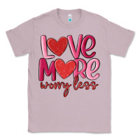 Lilac love more worry less Classic Tee - MaliasSmallBusiness