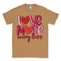 Toasted Coconut love more worry less Classic Tee - MaliasSmallBusiness