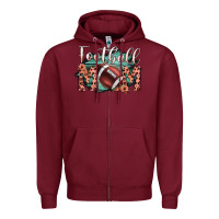 Burgundy Football Mom Zipper Hoodie - Bettercallsaul