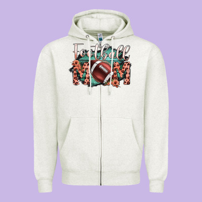 Football Mom Zipper Hoodie Designed By Bettercallsaul