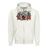 Oatmeal Heather Football Mom Zipper Hoodie - Bettercallsaul