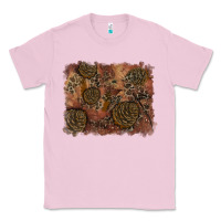 Bubblegum Pink glitter leopard fall background Classic Tee - RanaPortraitStore