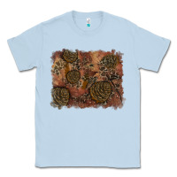 Dusty Blue glitter leopard fall background Classic Tee - RanaPortraitStore