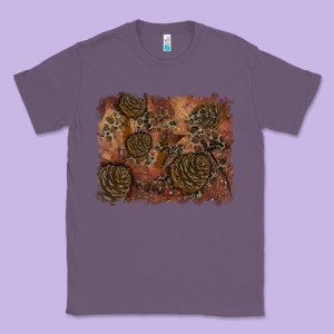 Glitter Leopard Fall Background Classic Tee Designed By Ranaportraitstore